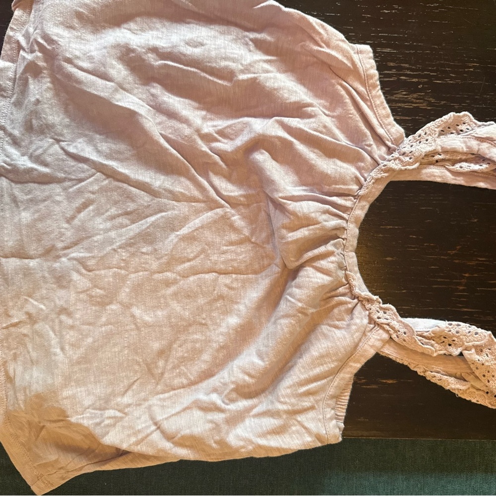GAP Pink Ruched Sleeveless Tank Top